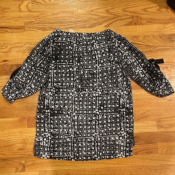 Michael Kors Black and White Patterned Blouse - Picture 3 of 5